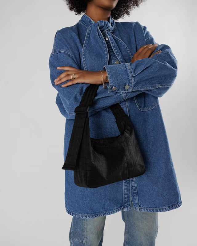 BAGGU - Mini Nylon Shoulder Bag - Black
