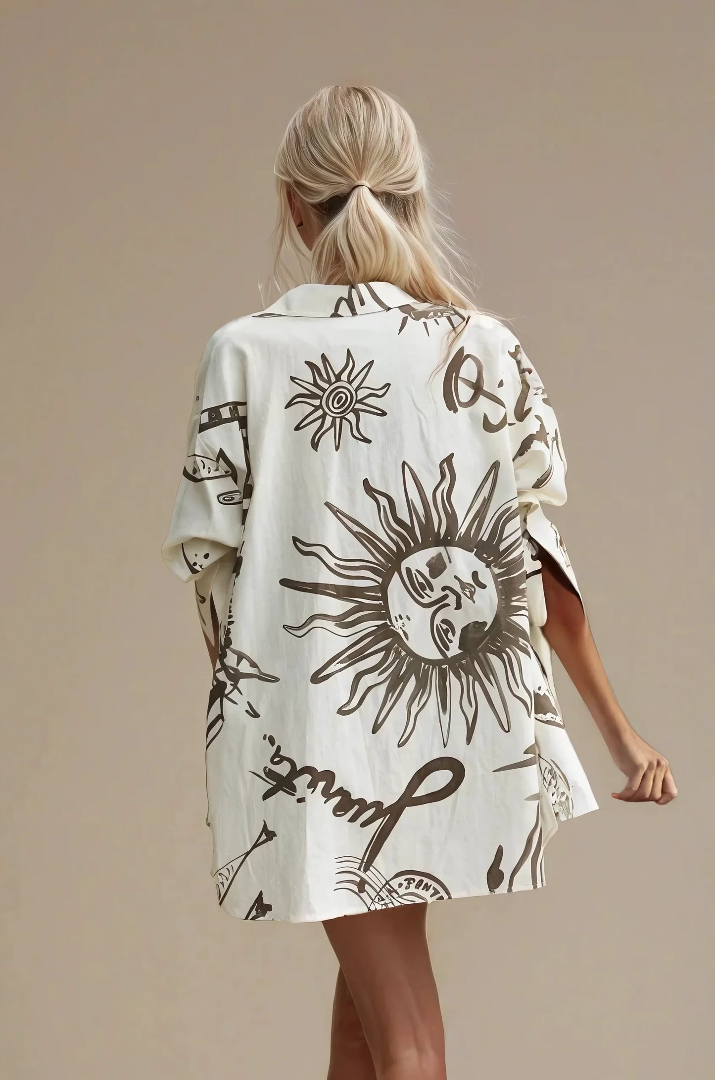 JUAN & ME - Nacida Shirt Juanita Print Cream