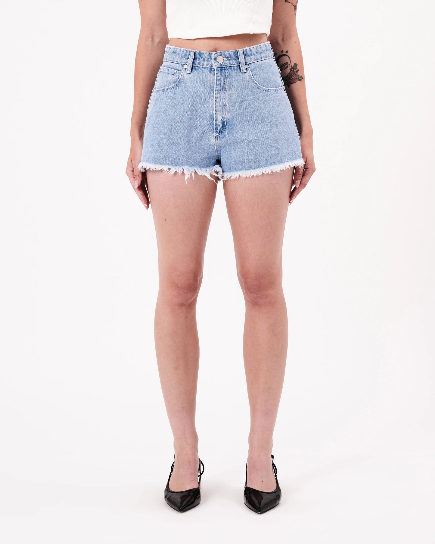 ABRAND - A High Relaxed Short Kendall - LIGHT VINTAGE BLUE