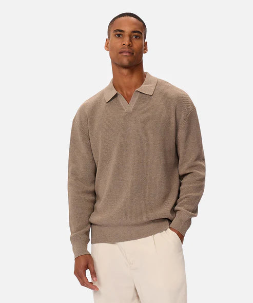 INDUSTRIE - The New England Polo Knit - Walnut
