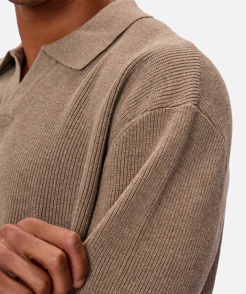 INDUSTRIE - The New England Polo Knit - Walnut