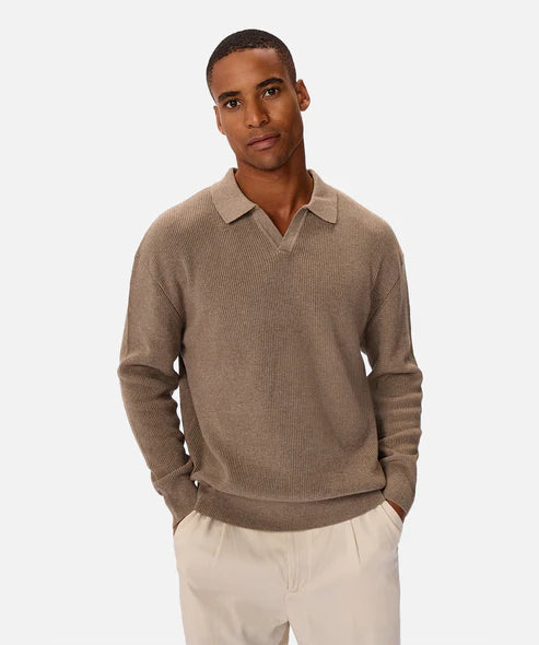 INDUSTRIE - The New England Polo Knit - Walnut