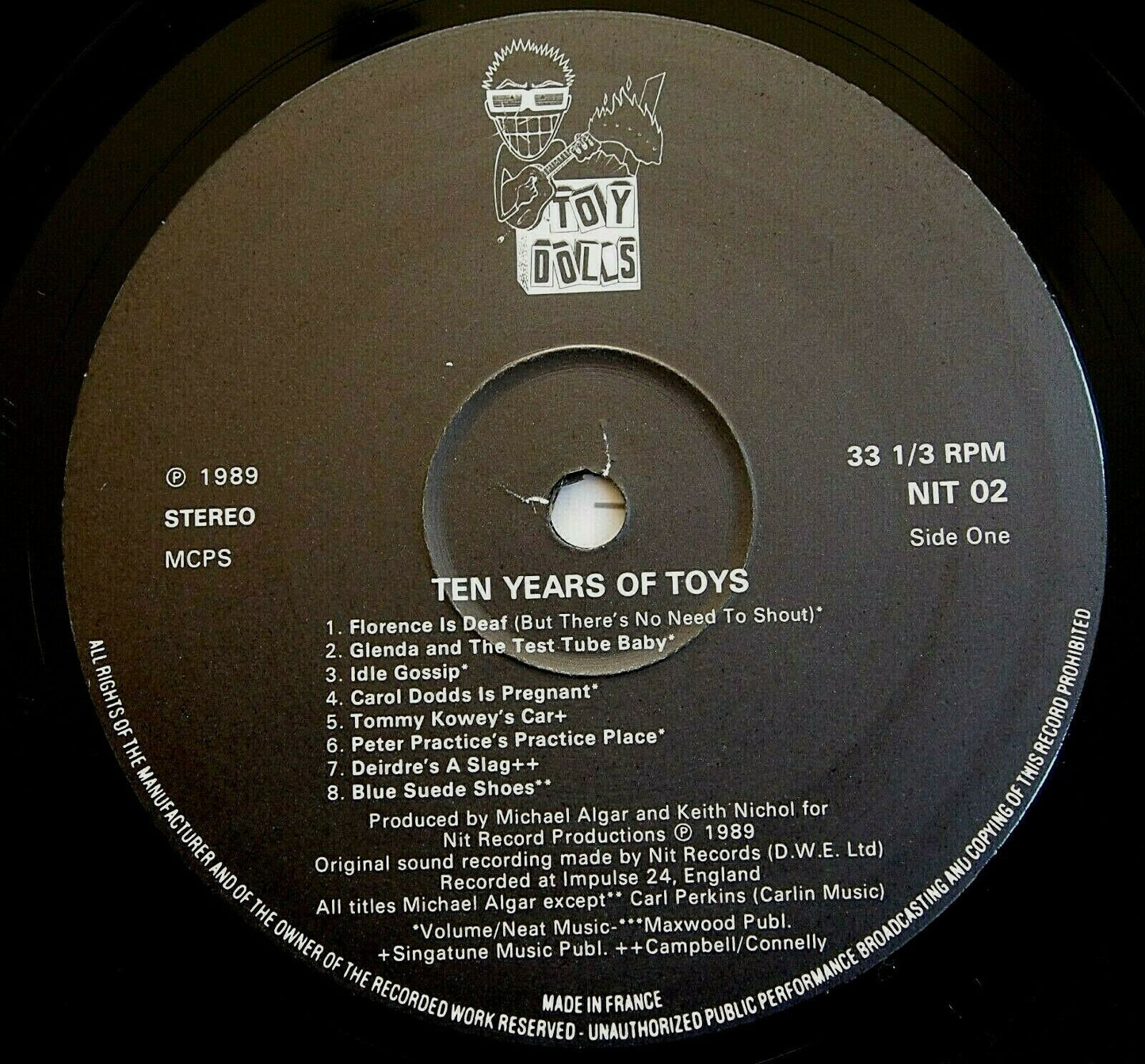 TOY DOLLS - TEN YEARS OF TOYS LP Best Of Album Rare Punk 1989 Original