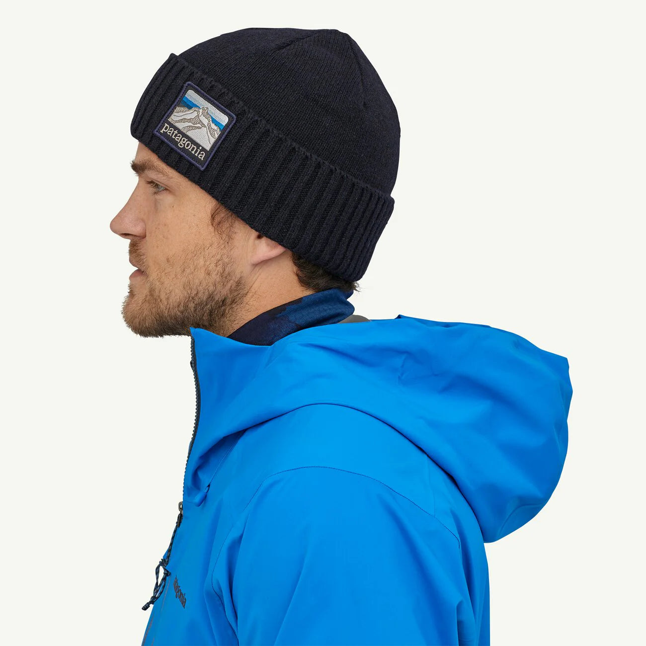 PATAGONIA - Brodeo Beanie - Line Logo Ridge CLASSIC NAVY