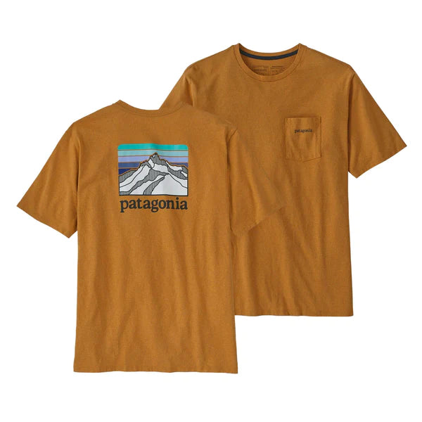 PATAGONIA - Men's Line Logo Ridge Pocket Responsibili-Tee® - Dried Mango
