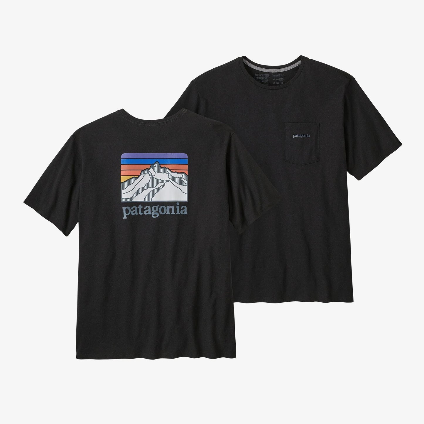 PATAGONIA - Men's Line Logo Ridge Pocket Responsibili-Tee® - Ink Black