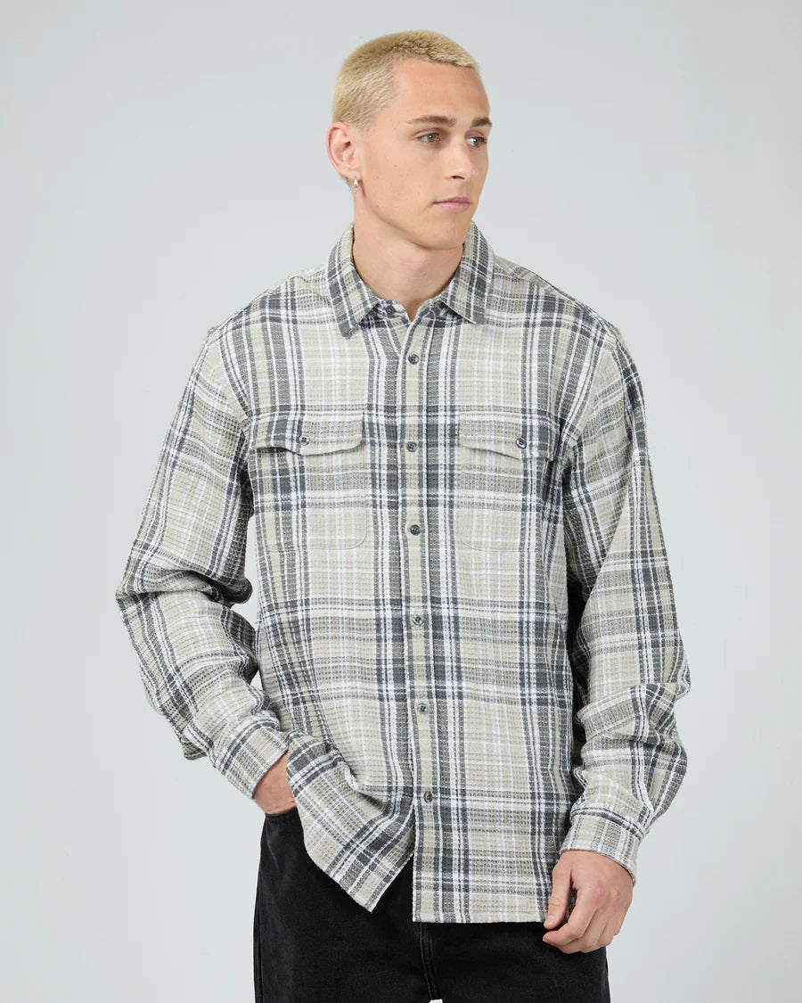SILENT THEORY - Check Waffle Shirt - MULTI