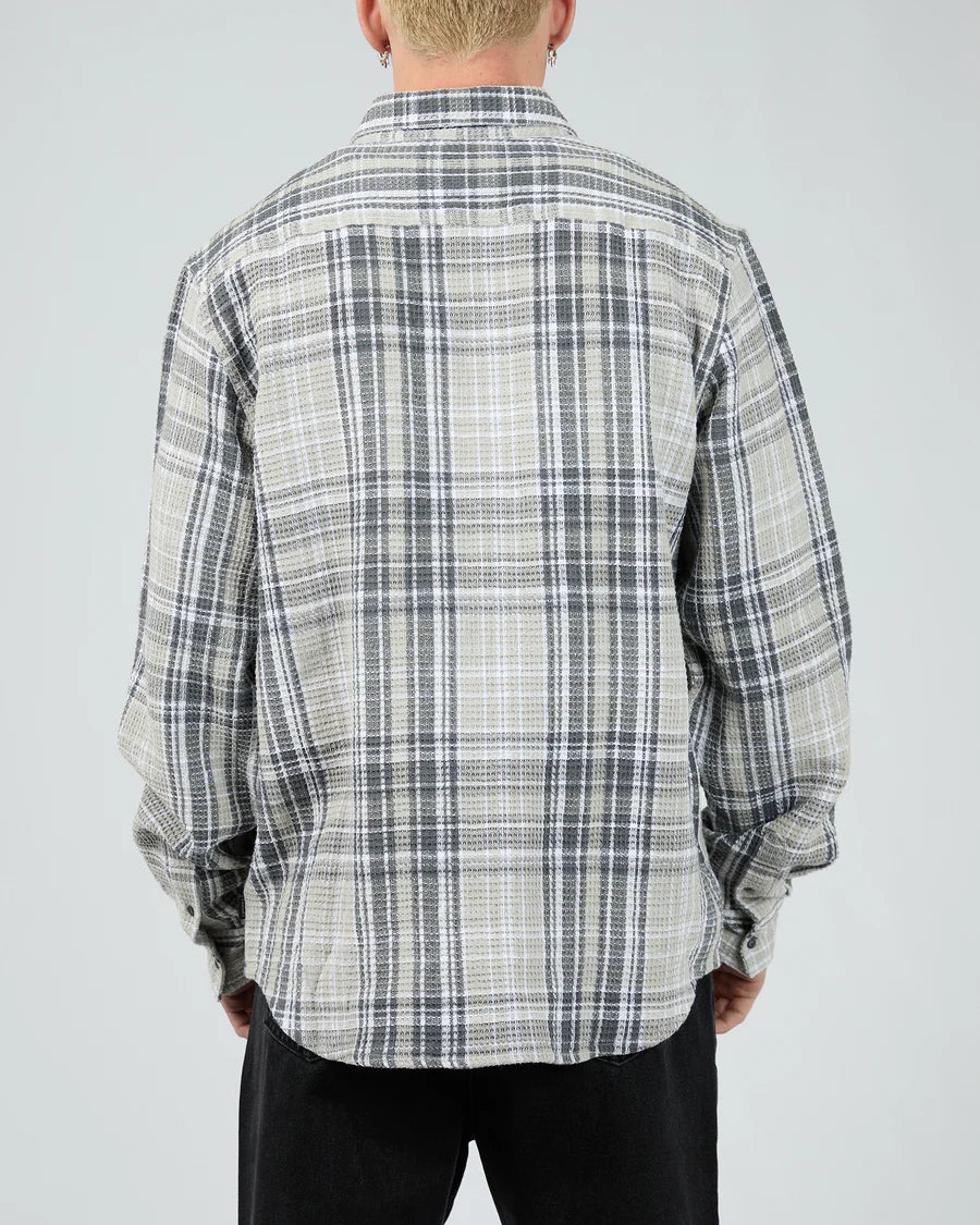 SILENT THEORY - Check Waffle Shirt - MULTI