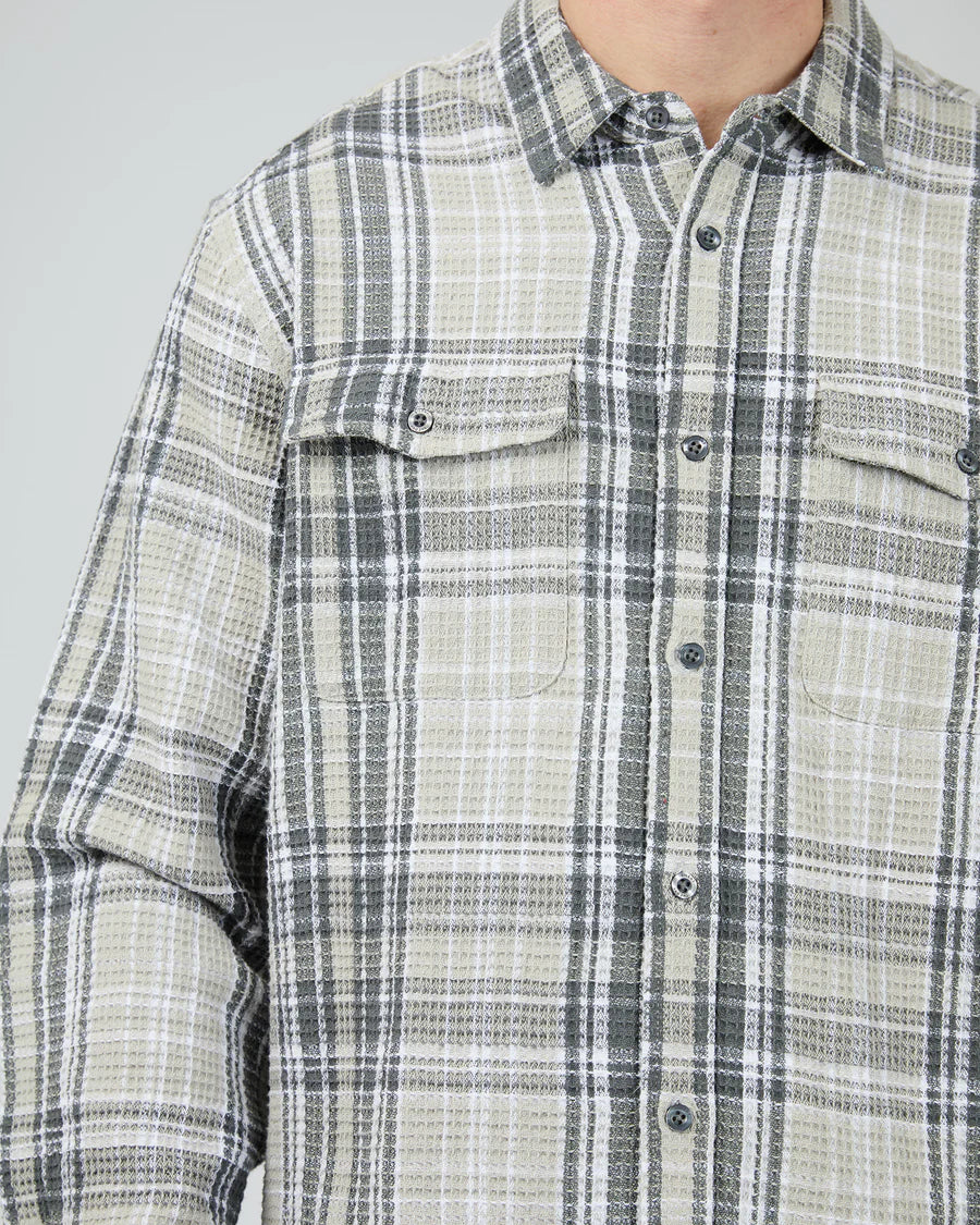 SILENT THEORY - Check Waffle Shirt - MULTI