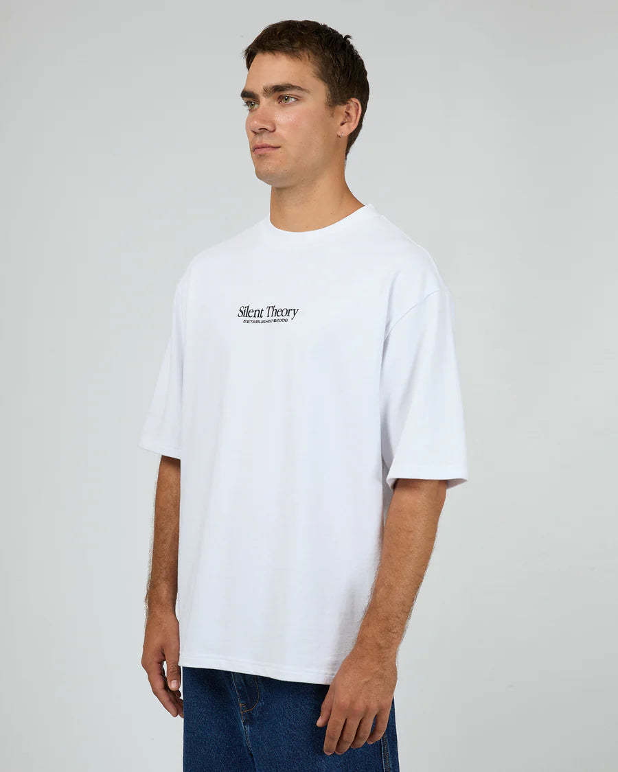 SILENT THEORY - Classic Emb Tee White