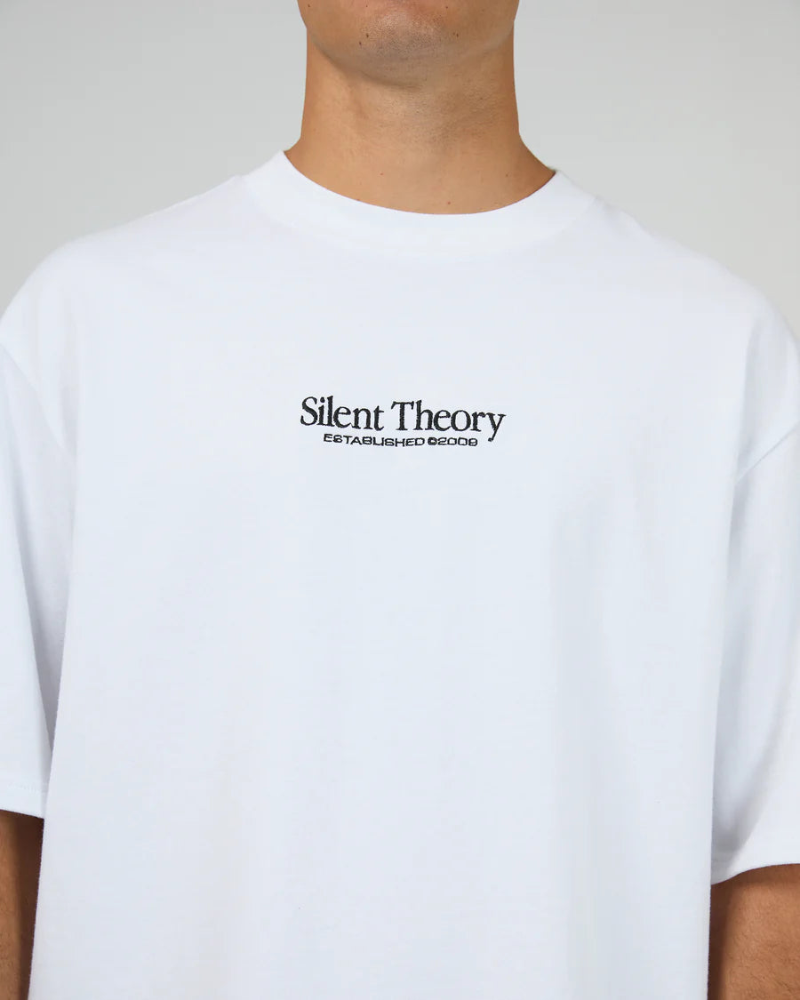 SILENT THEORY - Classic Emb Tee White