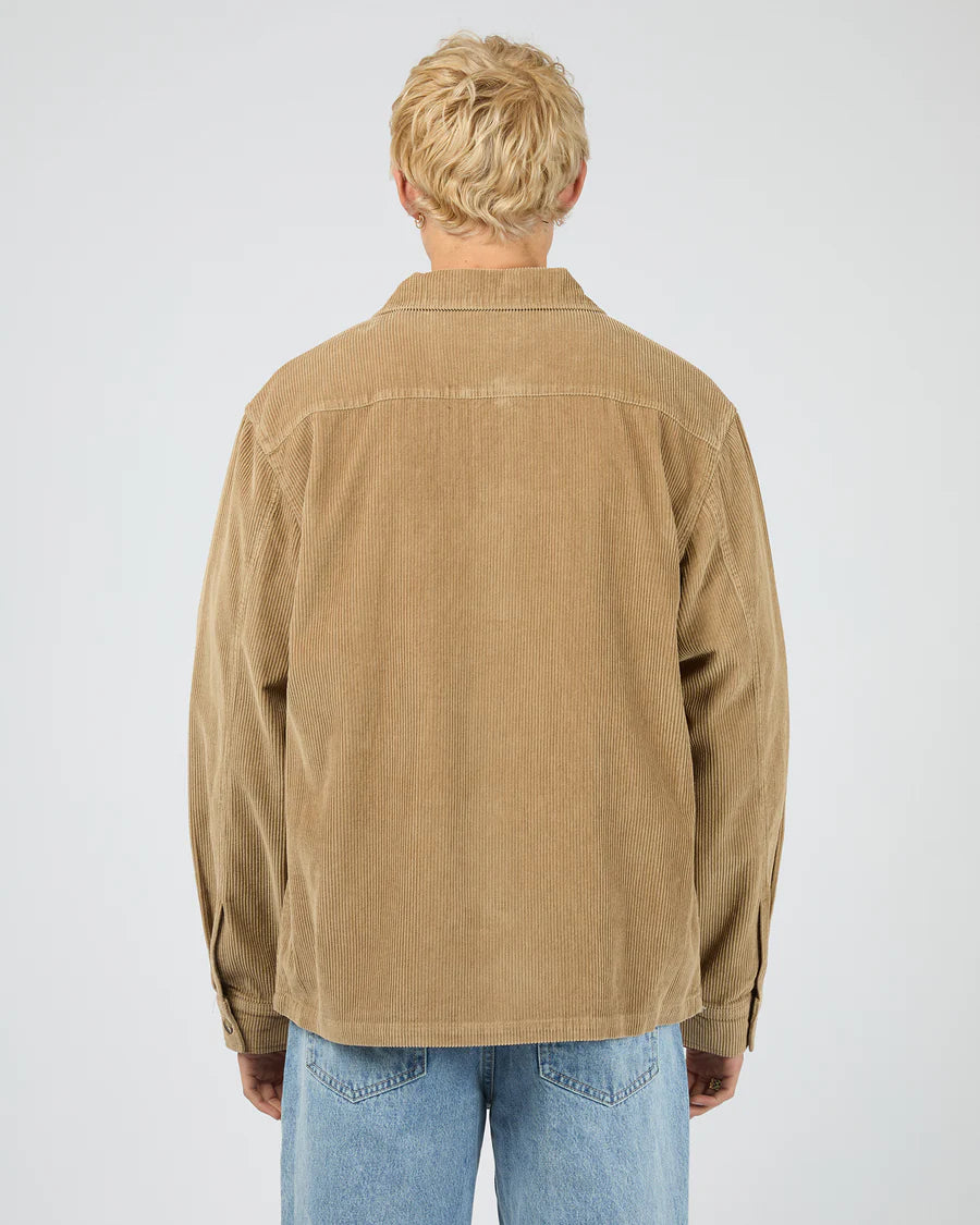SILENT THEORY - Jameson Cord Shirt - Tan