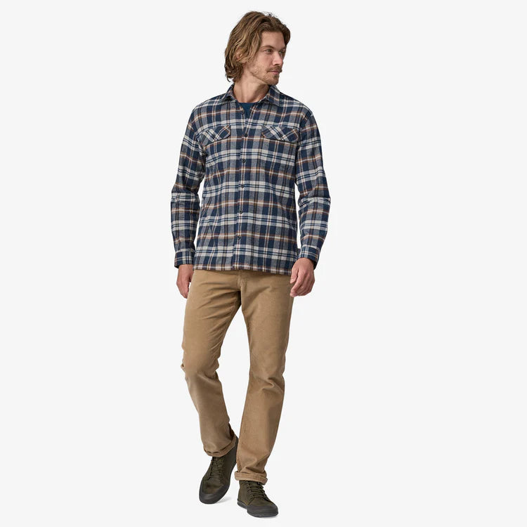 PATAGONIA - M's L/S Organic Cotton MW Fjord Flannel Shirt - NEW NAVY