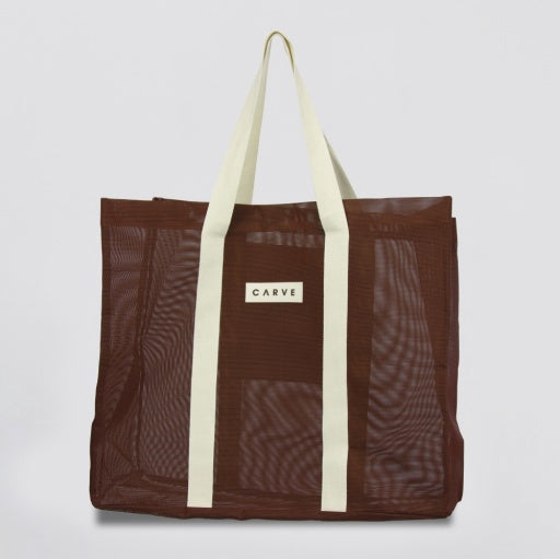 CARVE - Seaside Mesh Tote Bag - MOCHA
