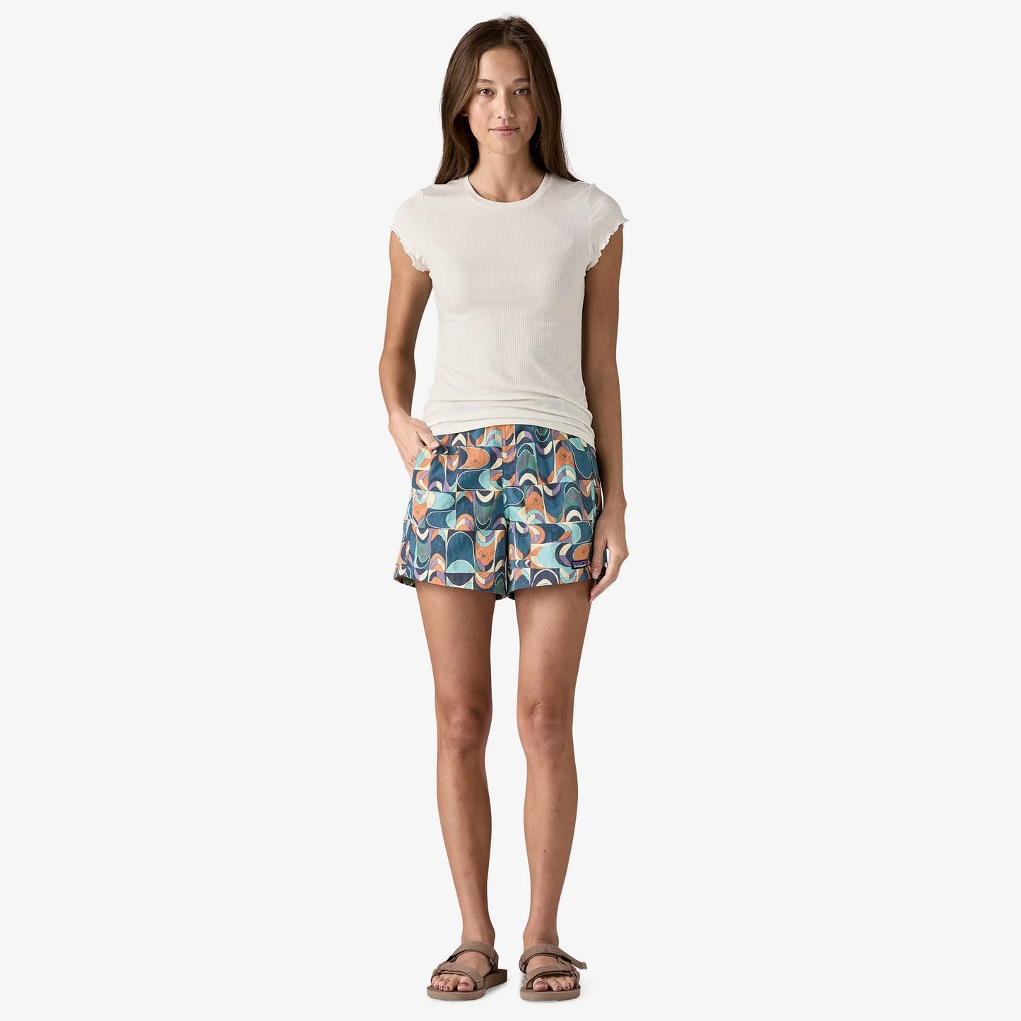 PATAGONIA - W's Baggie Shorts - Swallowtail Geo: Still Blue