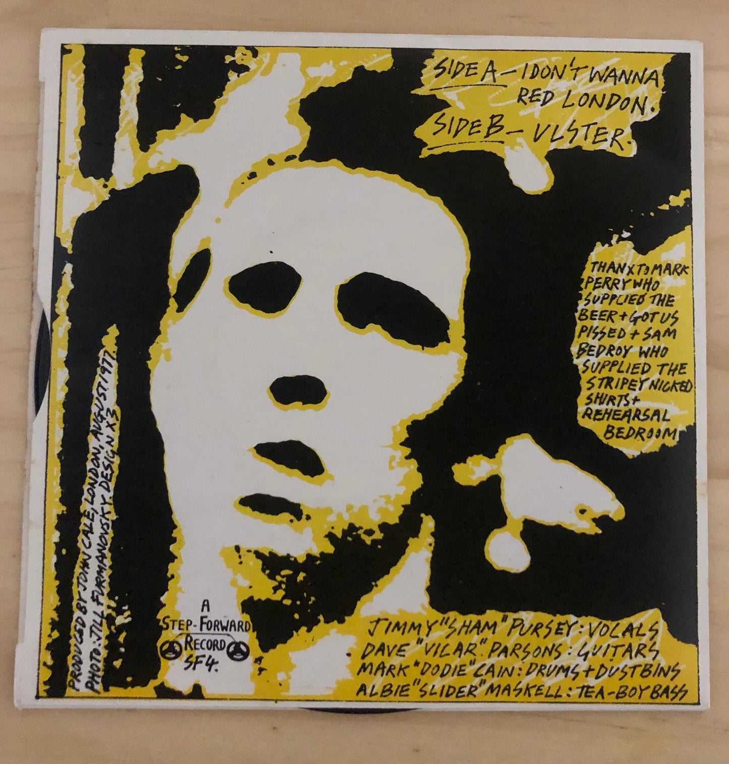 SHAM 69 first 7“ mint 'I Don't Wanna' / 'Ulster' / 'Red London' 1979 punk EX