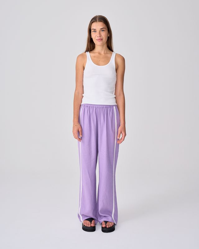 NEAR THE SEA - Linen Racer Pant - Lilac