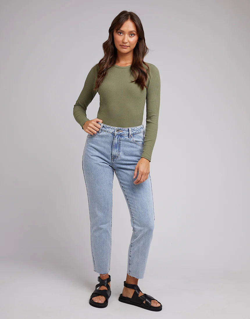 SILENT THEORY - Rib Long Sleeve - Khaki