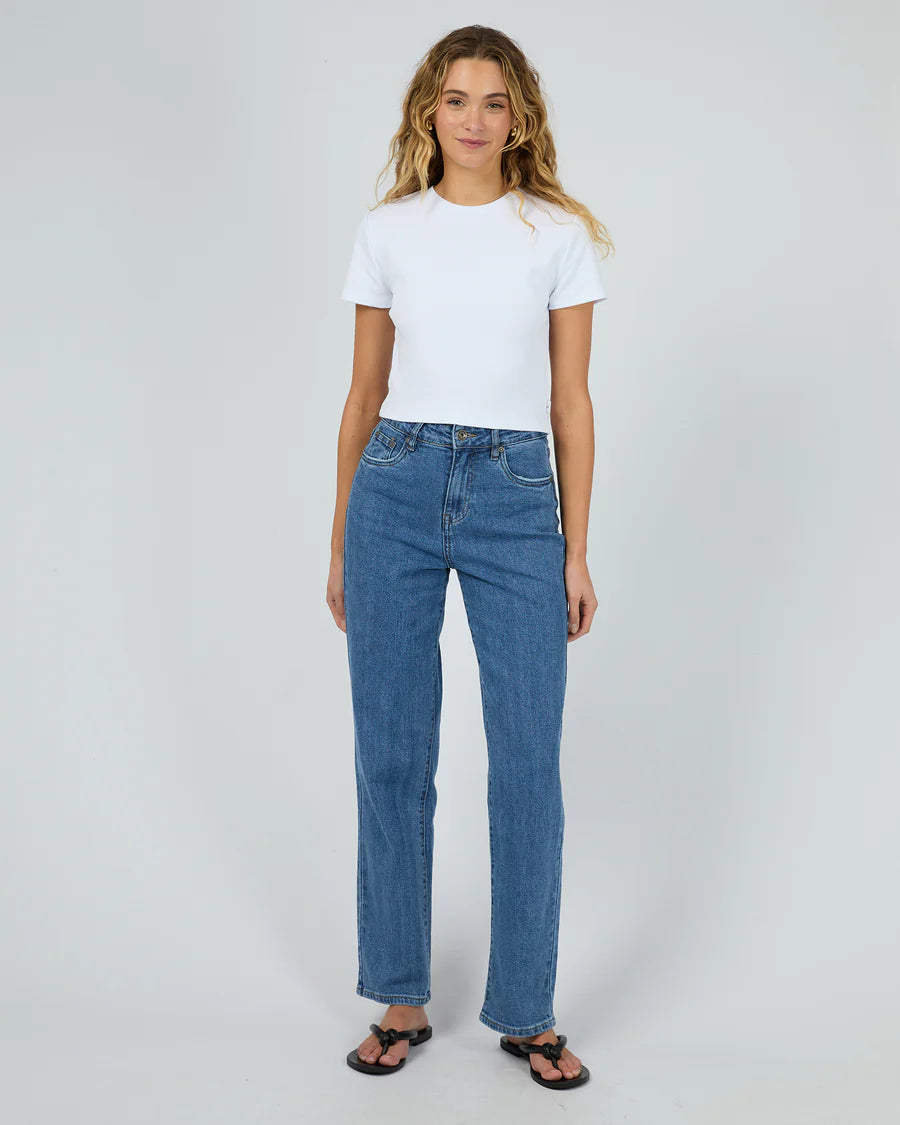 SILENT THEORY - Bella Crop Tee White