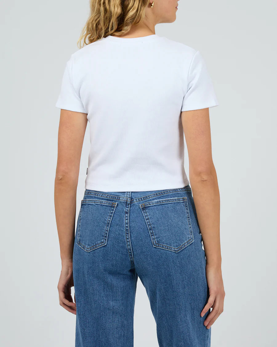 SILENT THEORY - Bella Crop Tee White