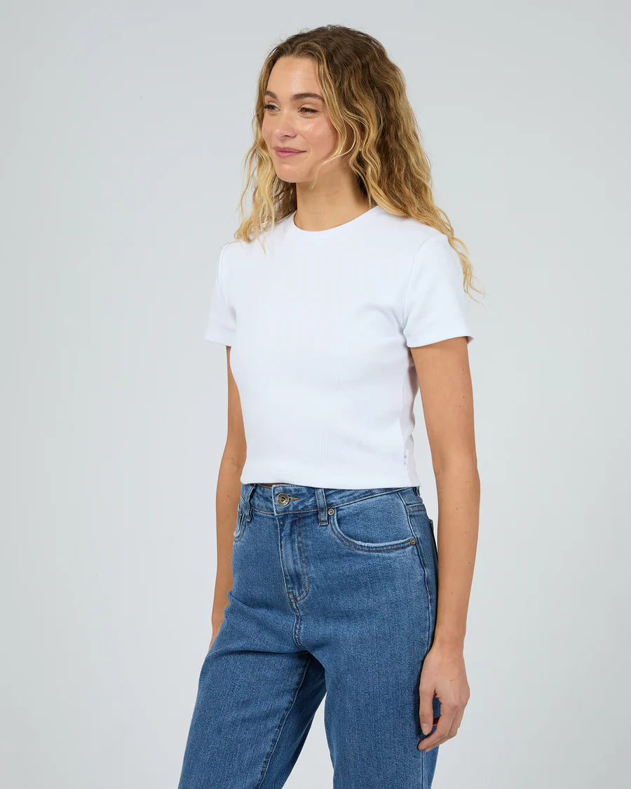 SILENT THEORY - Bella Crop Tee White