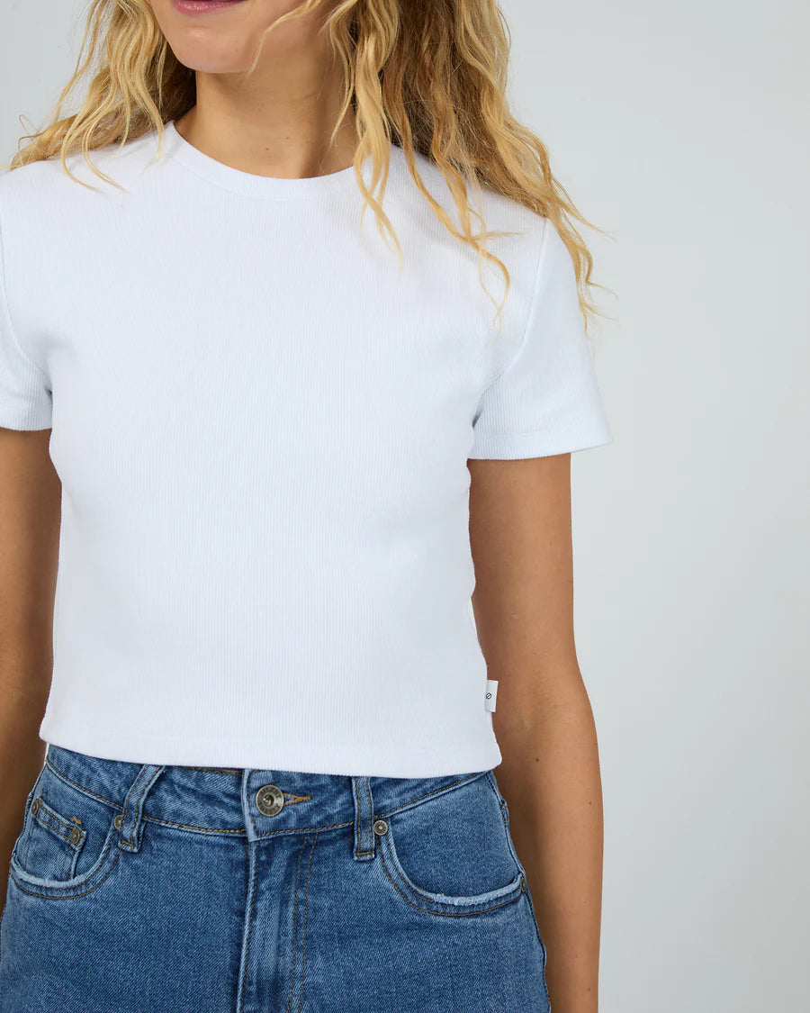 SILENT THEORY - Bella Crop Tee White