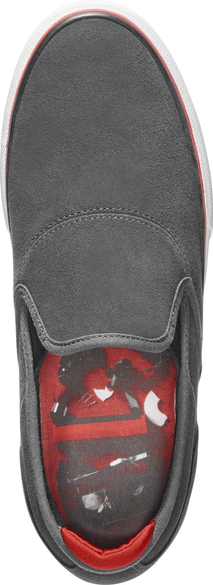 EMERICA - WINO G6 SLIP ON - DARK GREY/BLACK/RED