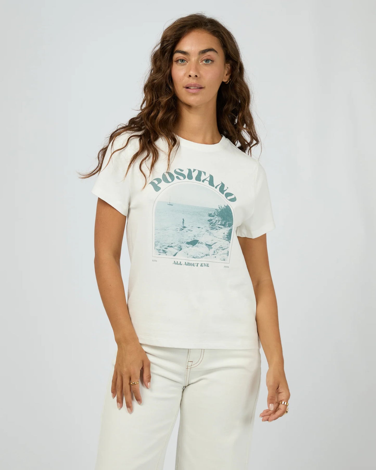 ALL ABOUT EVE - POSITANO REGULAR TEE - VINTAGE WHITE