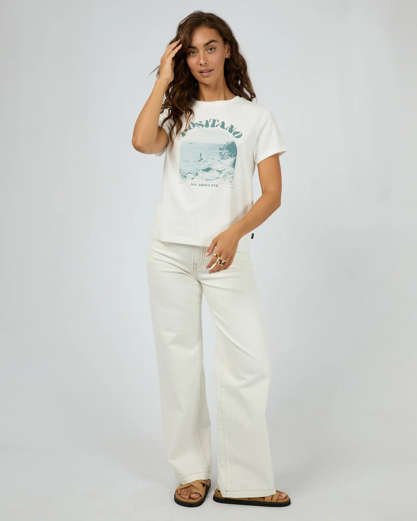 ALL ABOUT EVE - POSITANO REGULAR TEE - VINTAGE WHITE