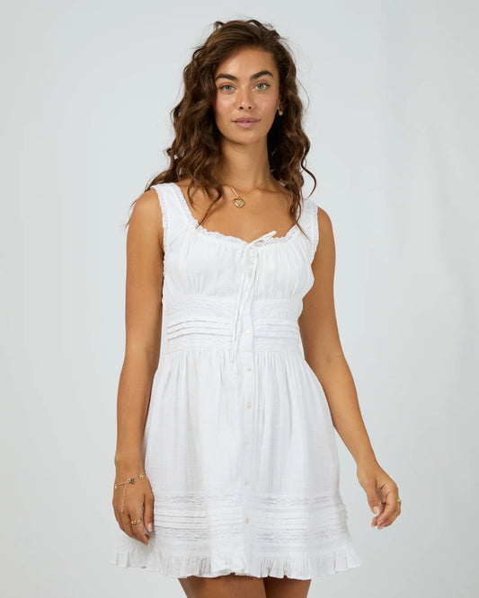 ALL ABOUT EVE - Dusty Mini Dress White