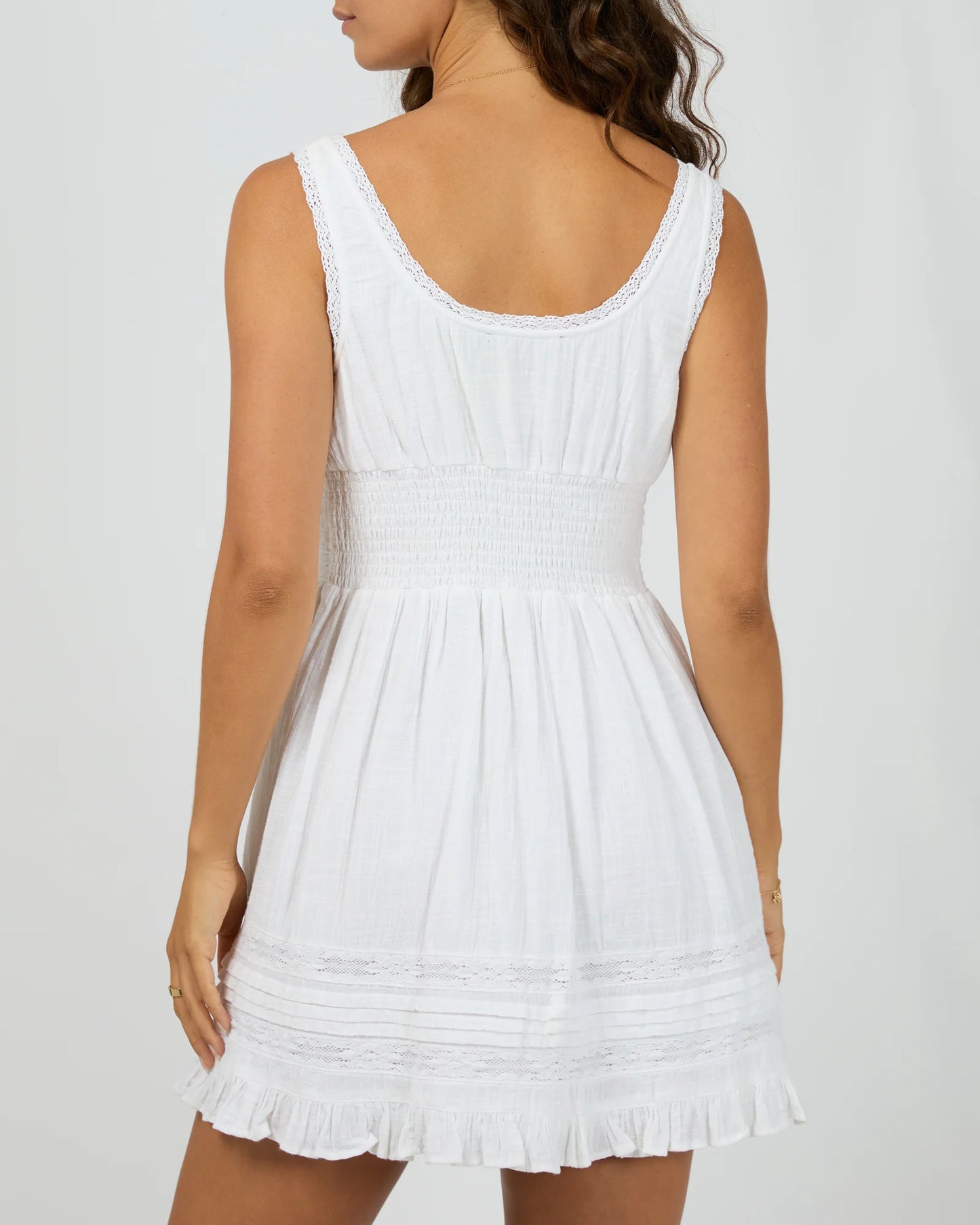 ALL ABOUT EVE - Dusty Mini Dress White