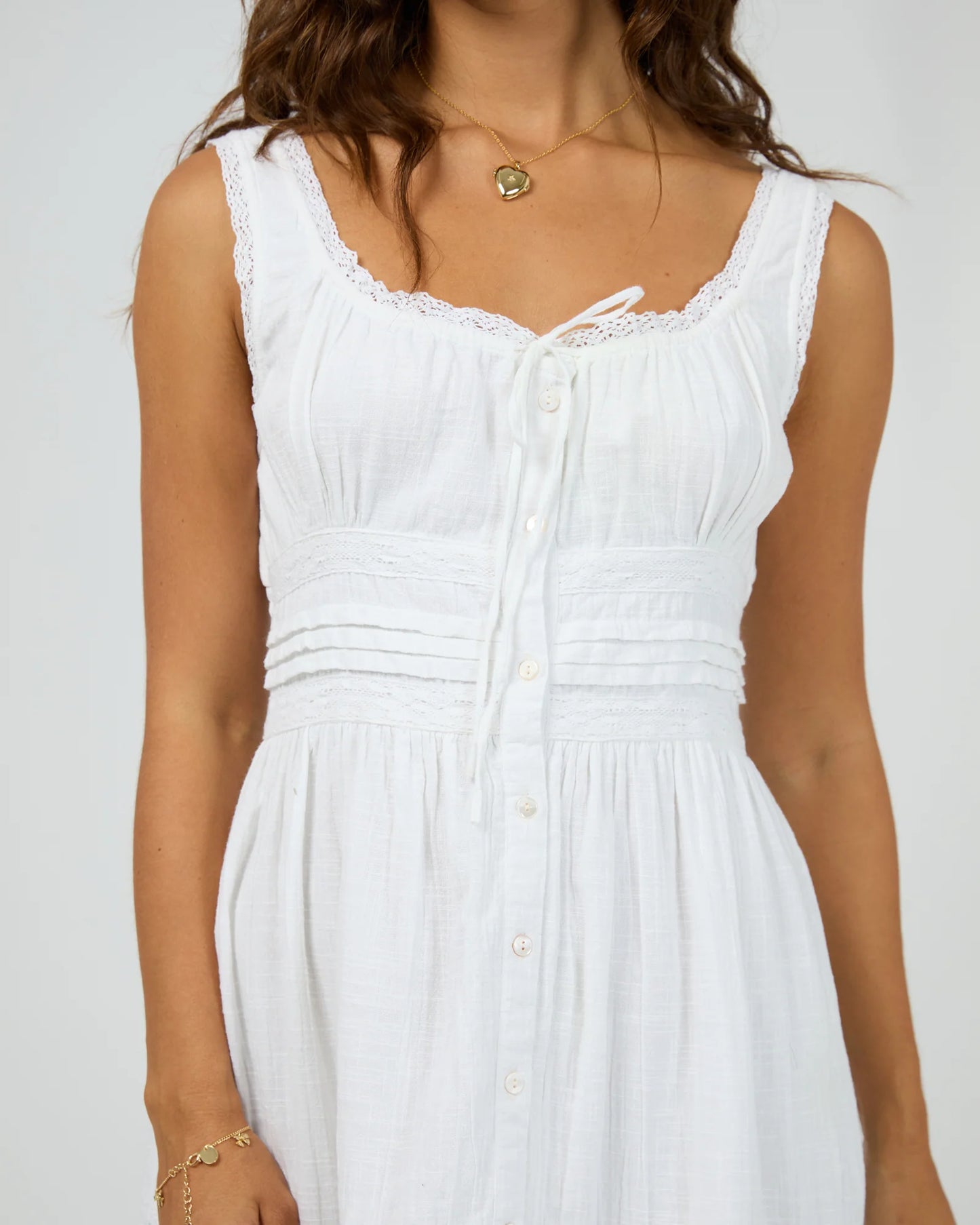 ALL ABOUT EVE - Dusty Mini Dress White