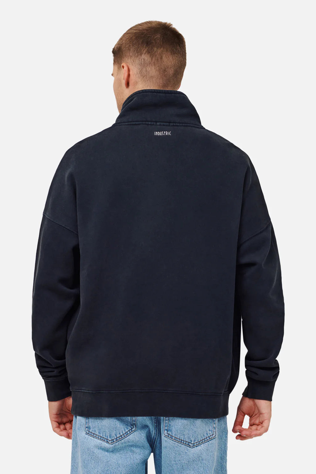INDUSTRIE - THE WASHED DEL SUR TRACK TOP - OD NAVY