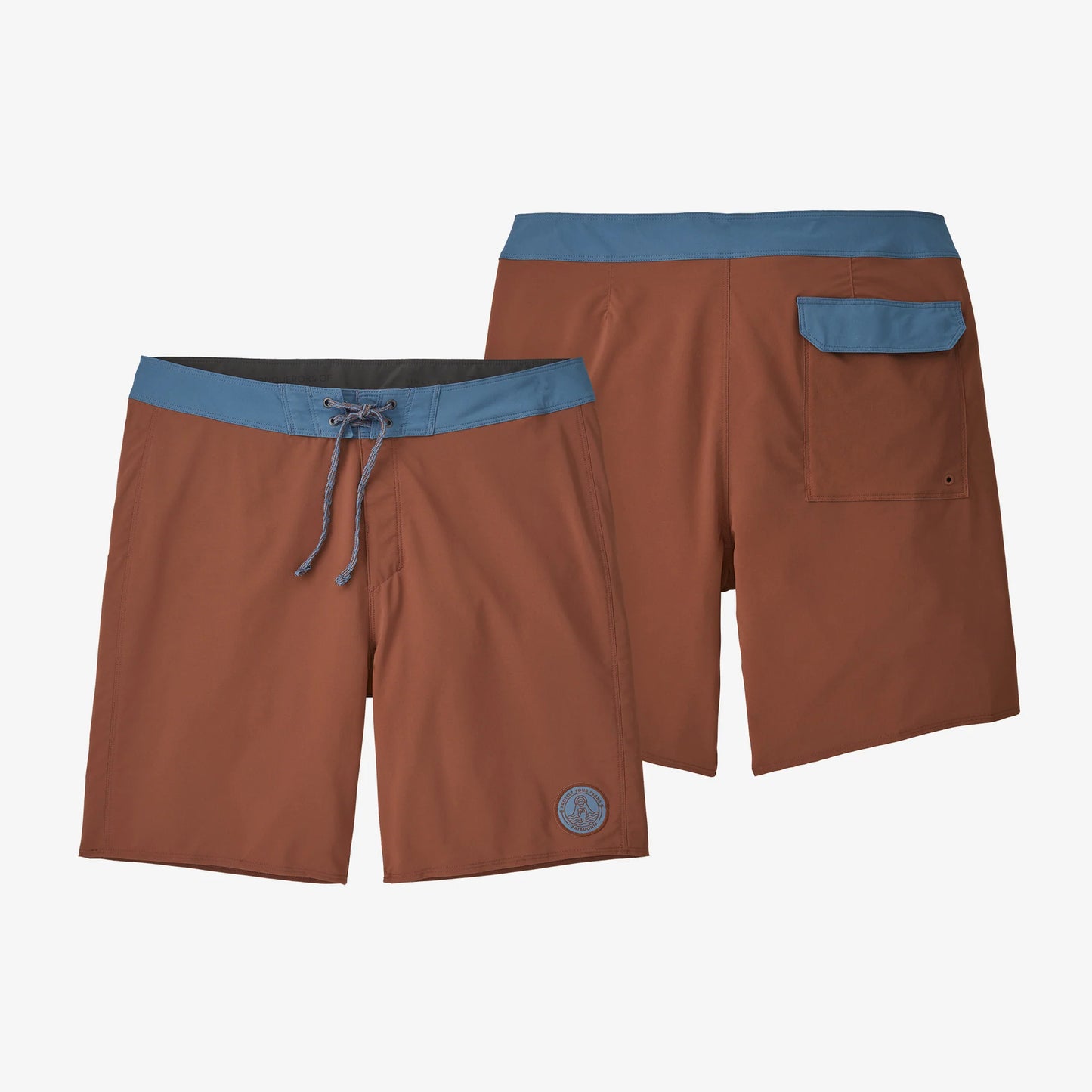 PATAGONIA - Men's Hydropeak Boardshorts 18- Peak Protector Badge - Sisu Brown