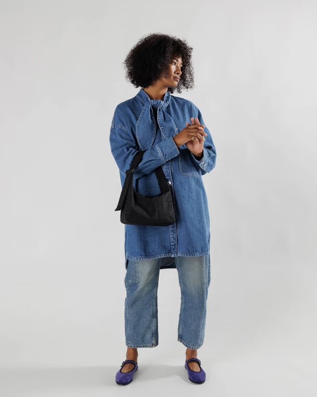 BAGGU - Mini Nylon Shoulder Bag - Black