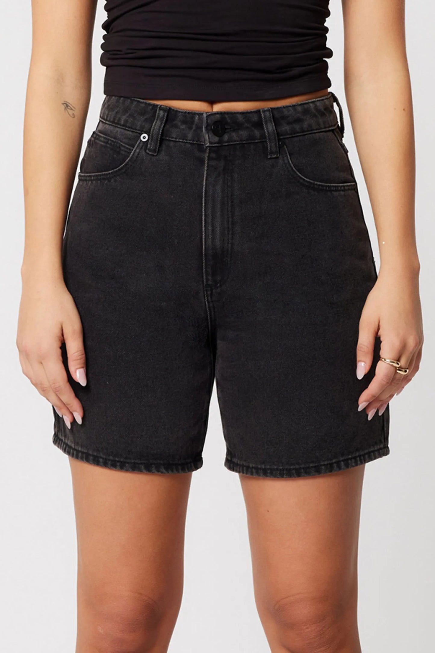 ABRAND - A Carrie Short - HEIDI WASHED BLACK