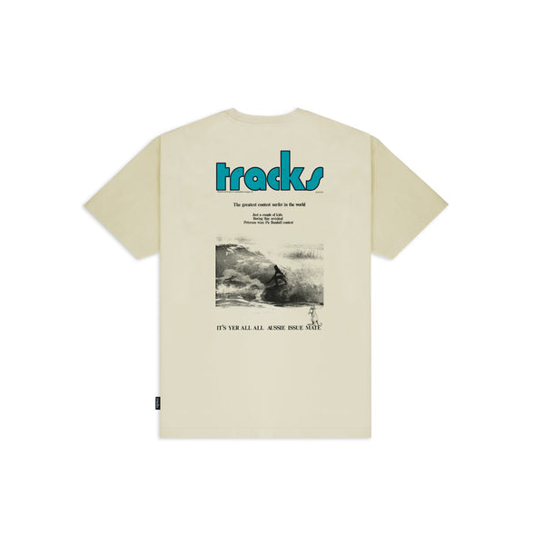TRACKS - Aussie Aussie August 1975 Tee - PARCHMENT