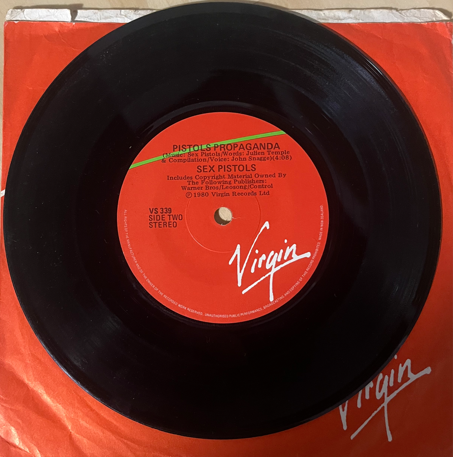 SEX PISTOLS Stepping Stone Rare 7” New Zealand 1980 Virgin VS339