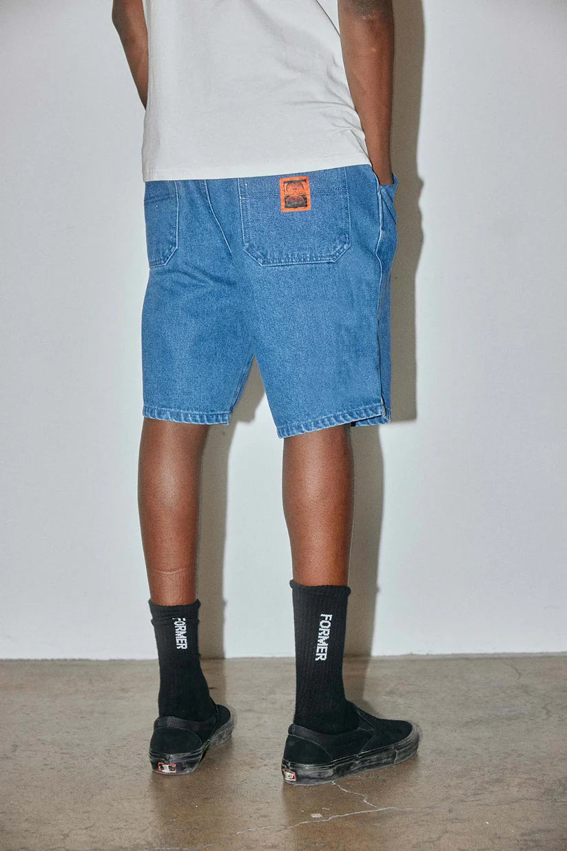 FORMER - Distend Walk Short - WORN DENIM