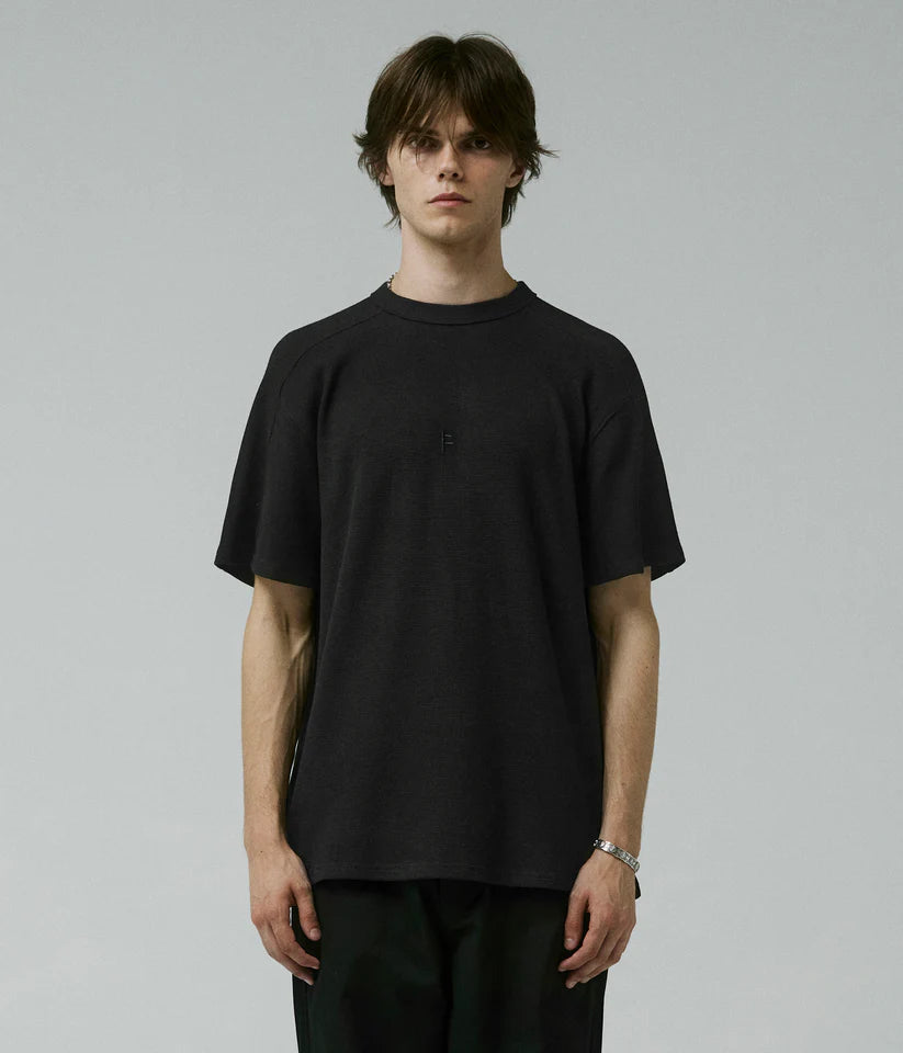FORMER - FRANCHISE WAFFLE SHIRT - BLACK