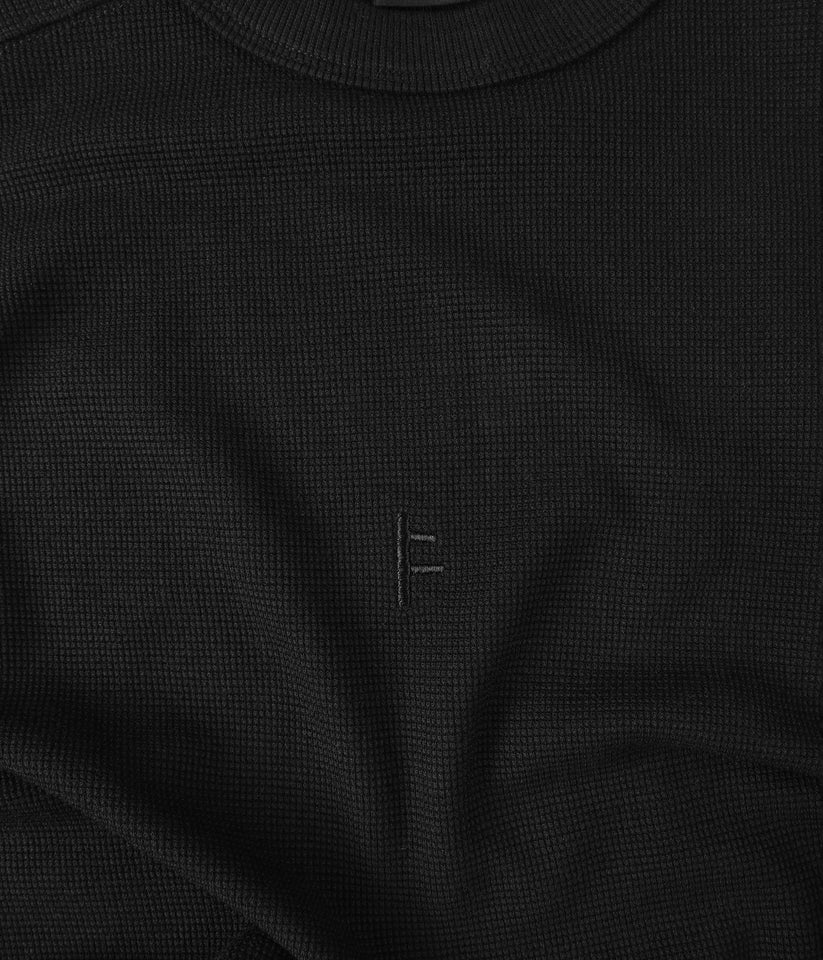 FORMER - FRANCHISE WAFFLE SHIRT - BLACK