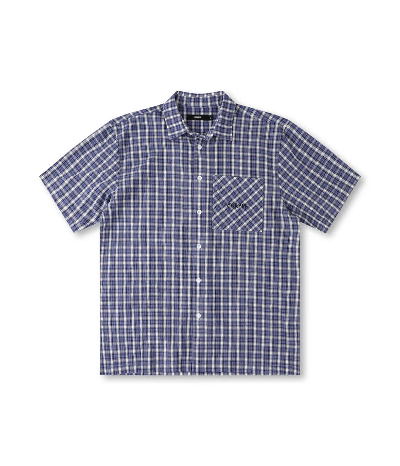 FORMER - MANNERS CHECK SS SHIRT // VINTAGE NAVY