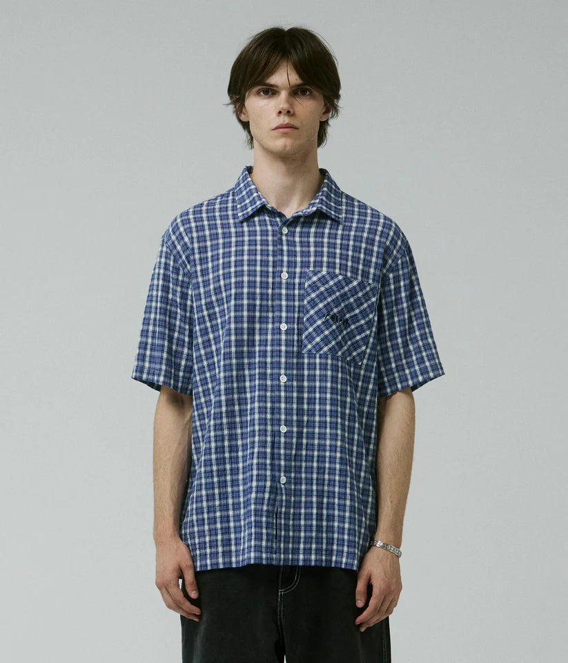 FORMER - MANNERS CHECK SS SHIRT // VINTAGE NAVY