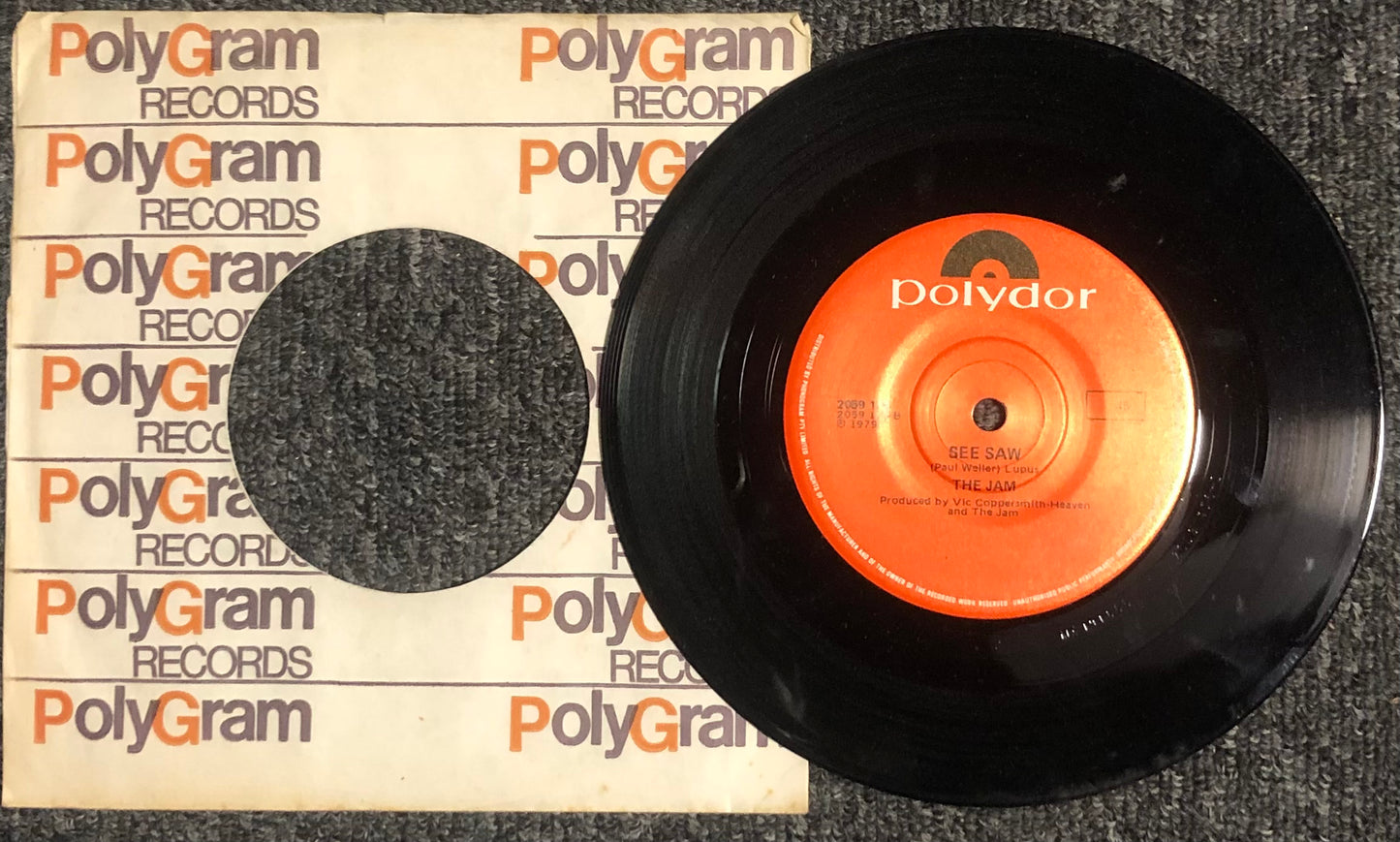 THE JAM Rare 1979 Australian Only 7" Eton Rifles OOP Polydor Mod Punk Single