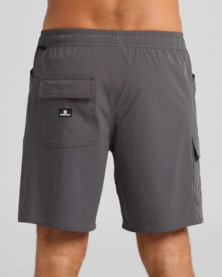 THE MAD HUEYS -Coastline 18" Hybrid Short - CHARCOAL