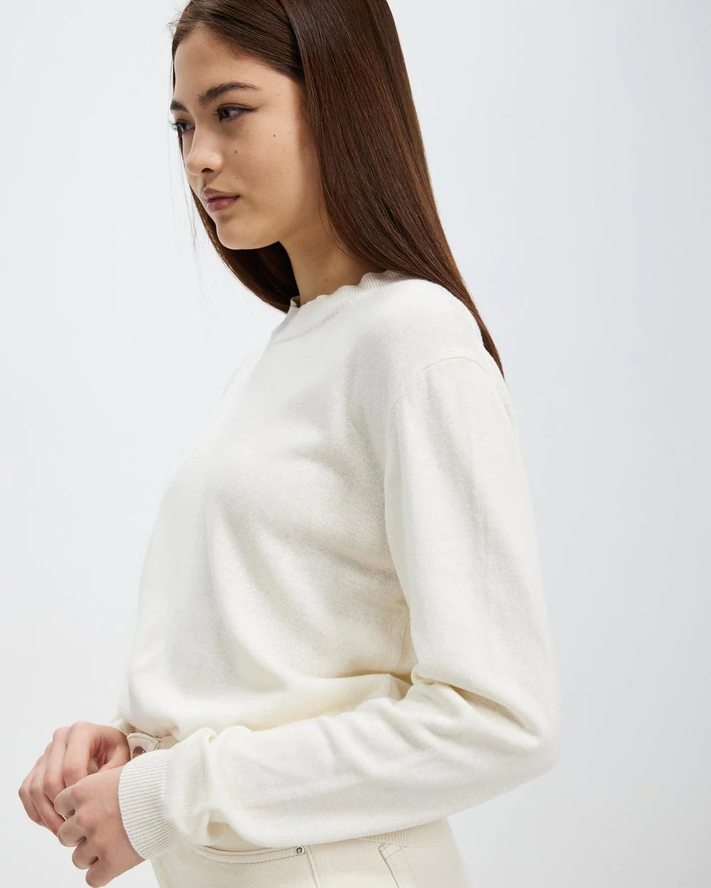 ASSEMBLY LABEL - Delilah Crew Knit - ANTIQUE WHITE