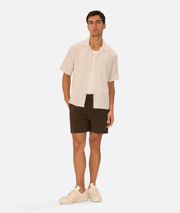 INDUSTRIE - The Frescati Short Sleeve Shirt - Off White / Blue / Grey