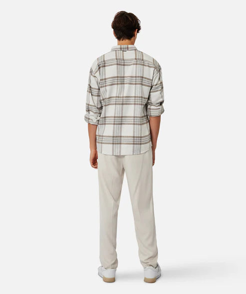 INDUSTRIE - The Derby L/S Shirt - Taupe Tweed