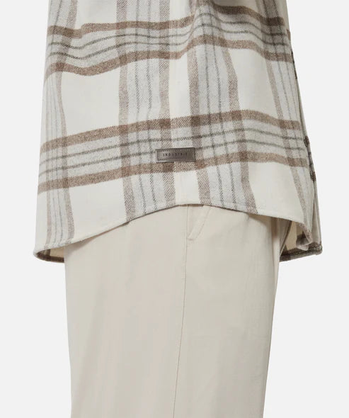 INDUSTRIE - The Derby L/S Shirt - Taupe Tweed