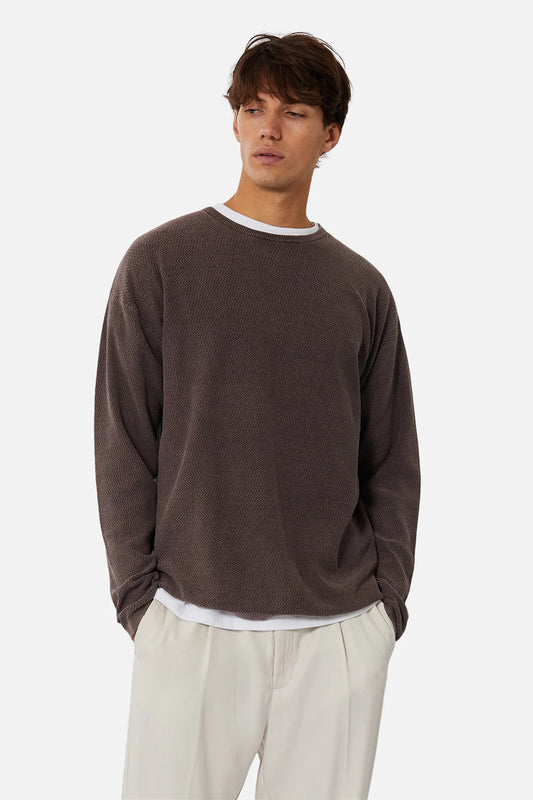 INDUSTRIE - The Washed Aries Knit - Plum